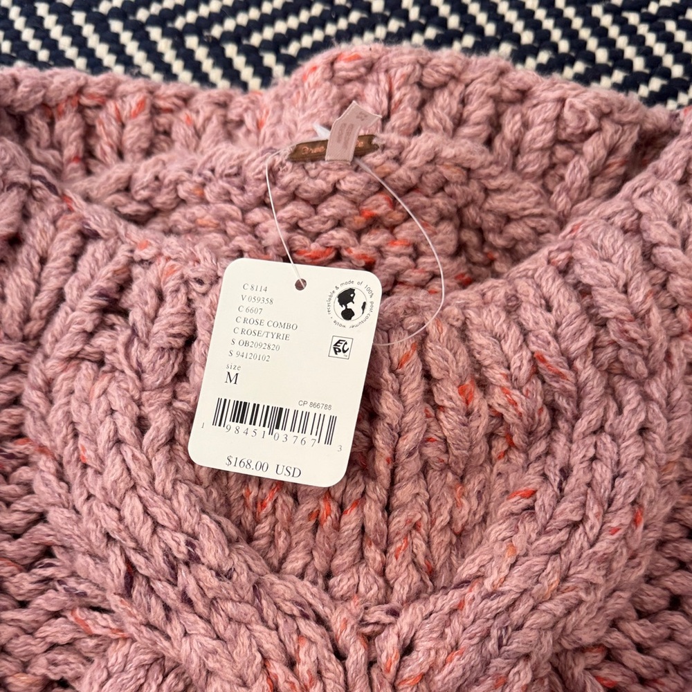 Free People Pink Cable Knit Sweater - Picture 2 of 5